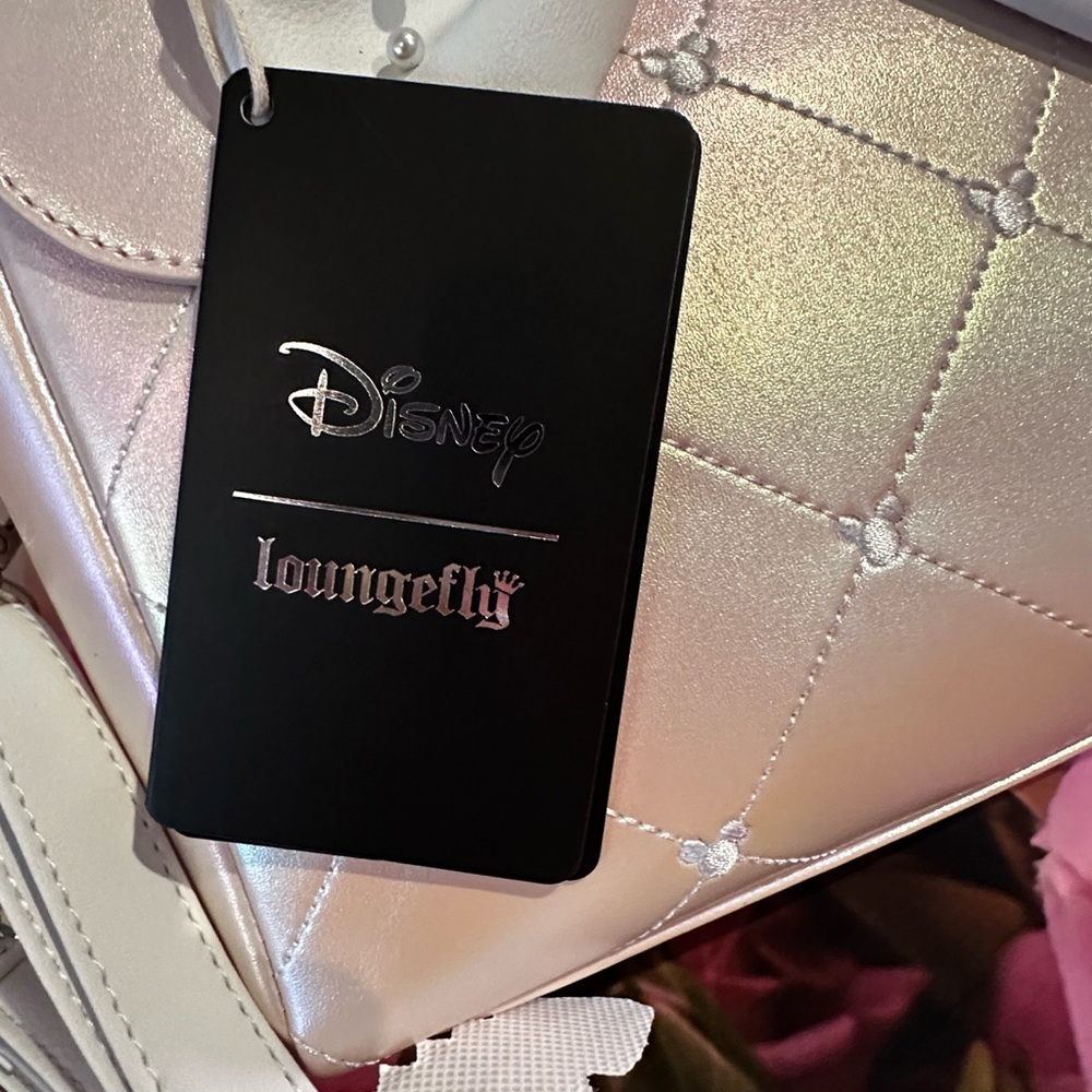 Loungefly Disney Iridescent Bow Handbag/ Crossbody - Picture 8 of 11
